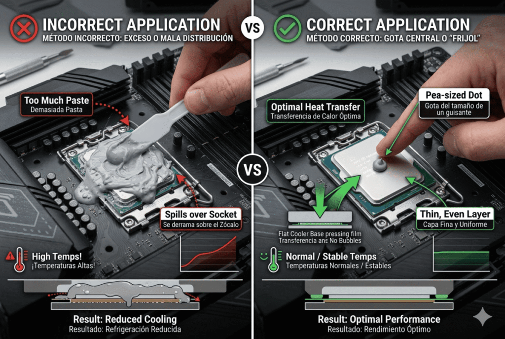 Cómo aplicar pasta térmica al procesador