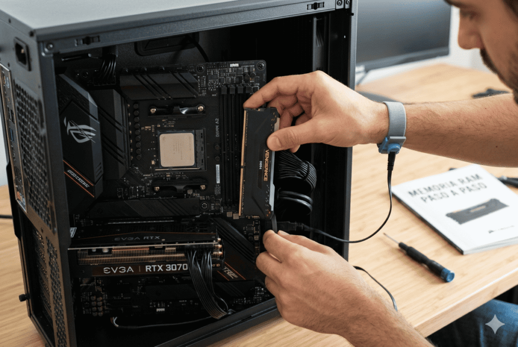 Cómo instalar una memoria RAM en una PC