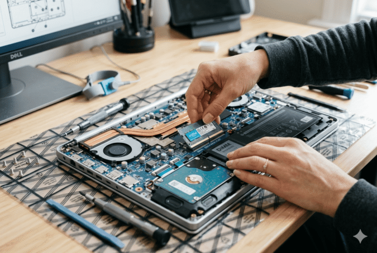 Cómo instalar una memoria RAM en una laptop