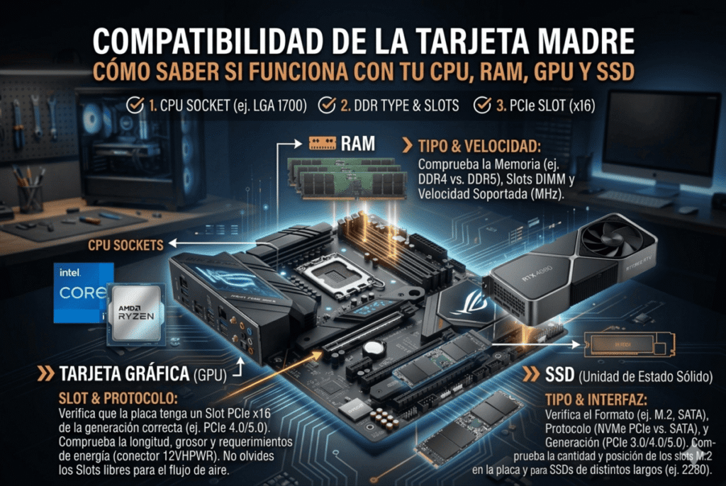 Compatibilidad de la tarjeta madre