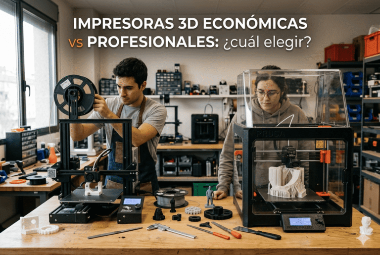 Impresoras 3D económicas vs profesionales