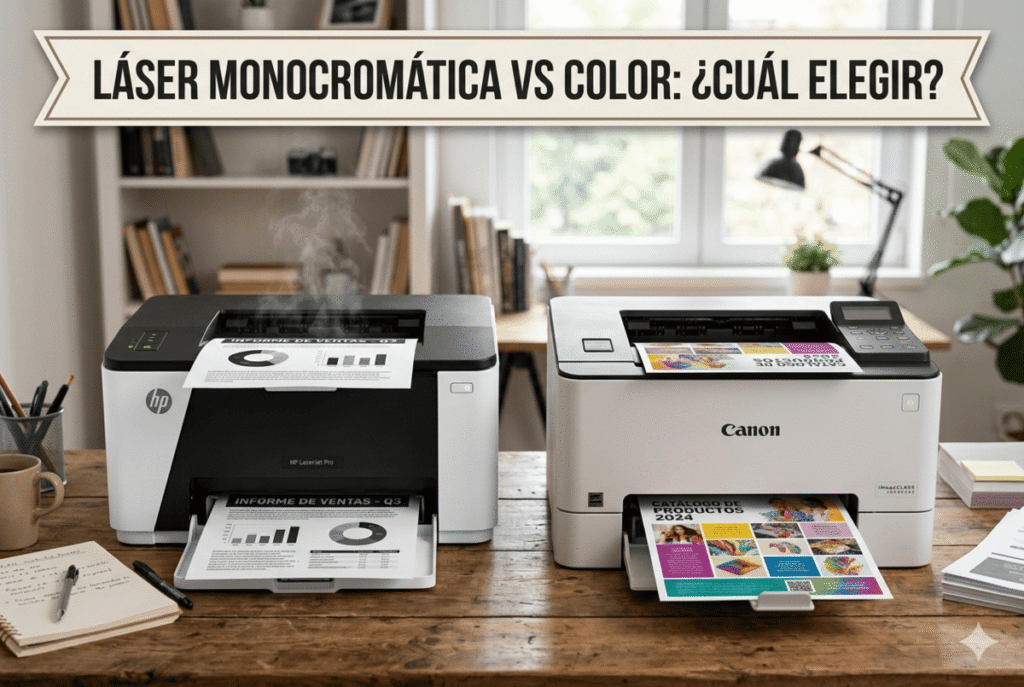 Láser monocromática vs color: cuál elegir