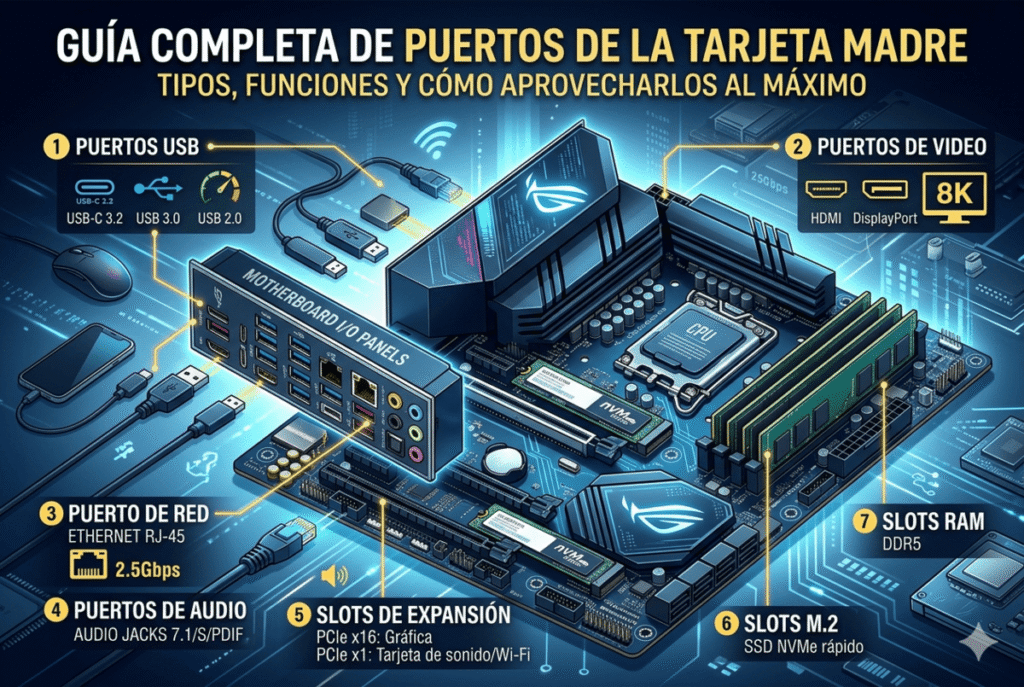 Puertos de la tarjeta madre