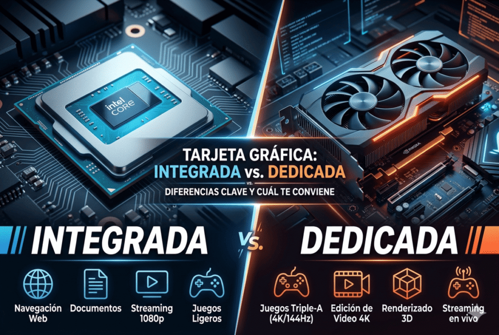 Tarjeta gráfica integrada o dedicada
