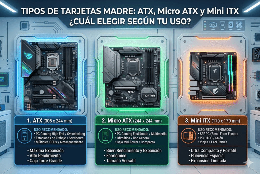 Tipos de tarjetas madre