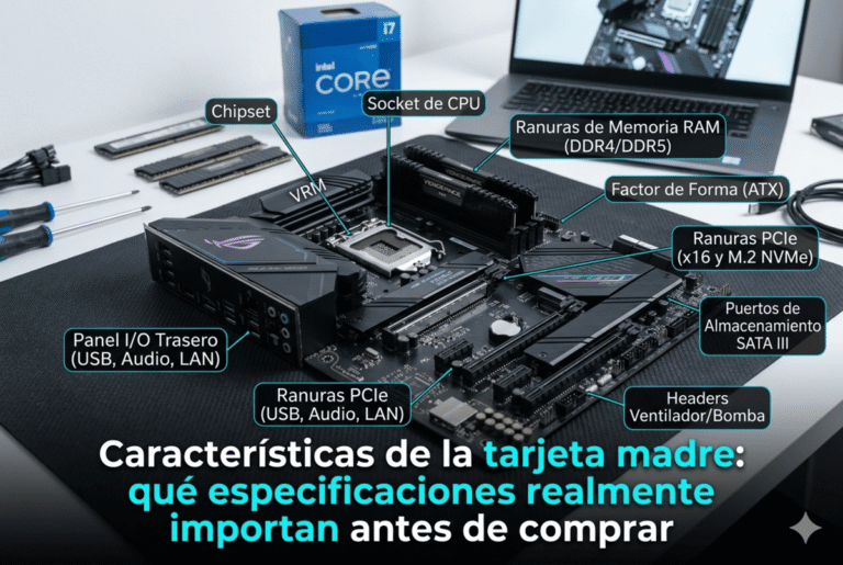 Características de la tarjeta madre