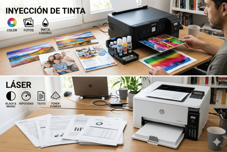 Impresora de tinta vs láser