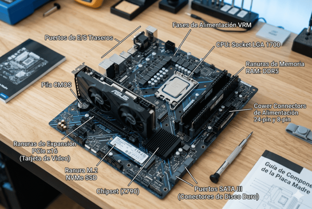 partes de la tarjeta madre