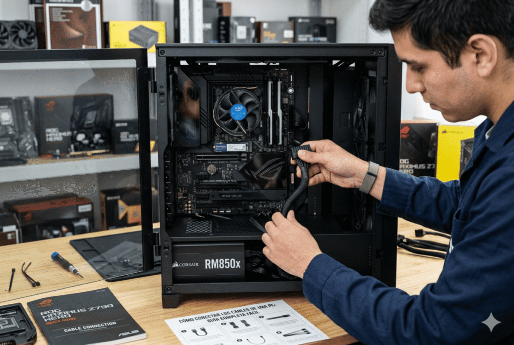 Cómo conectar los cables de una PC