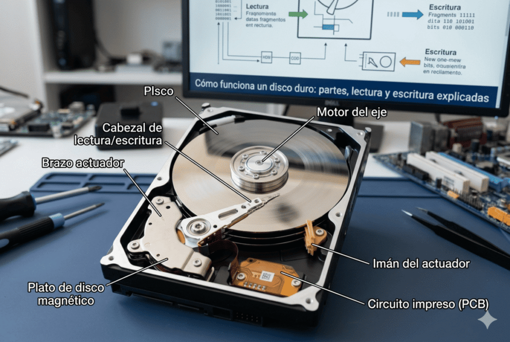 Cómo funciona un disco duro