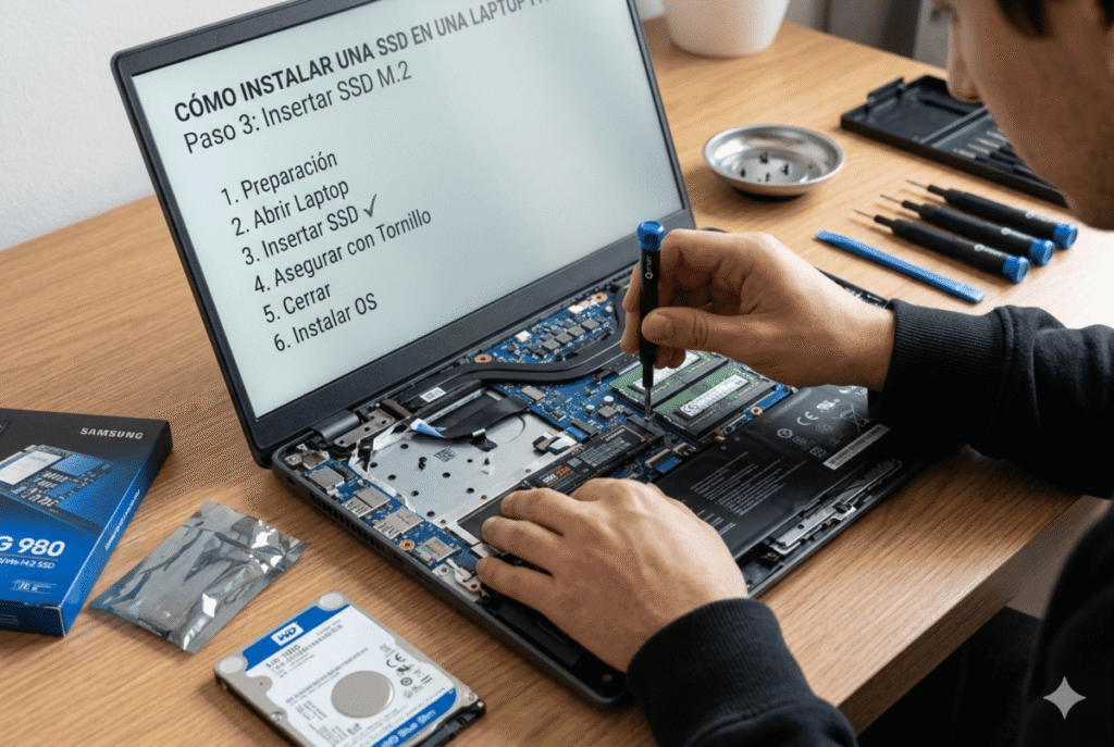 Cómo instalar una SSD en una laptop