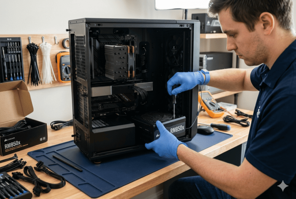 Cómo instalar una fuente de poder en una pc