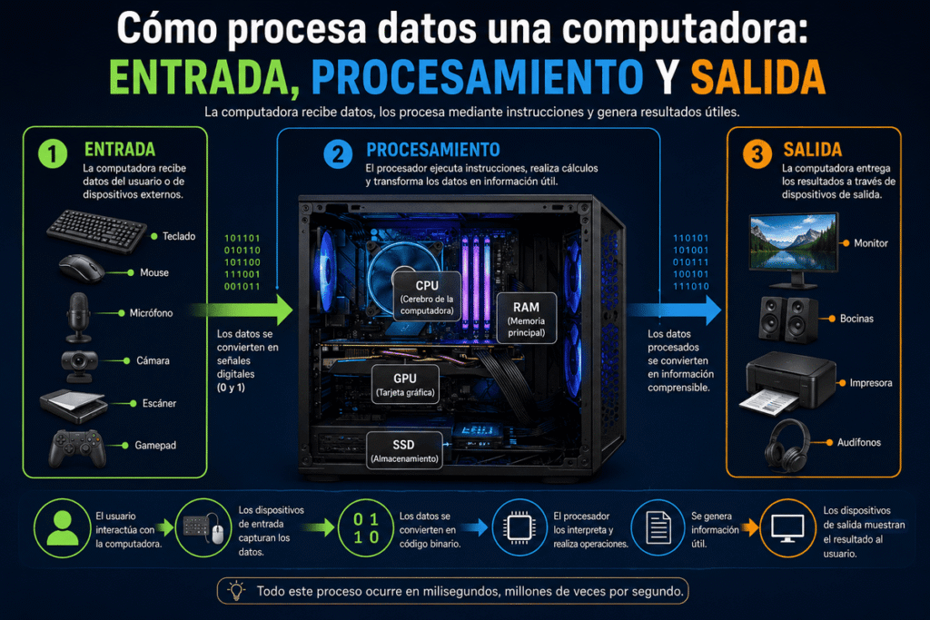 Cómo procesa datos una computadora