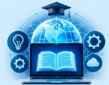 Ilustración de Academia de Tecnología y aprendizaje digital