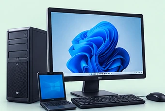 Computadora de escritorio y portátil para Fundamentos de Tecnologías de la Información
